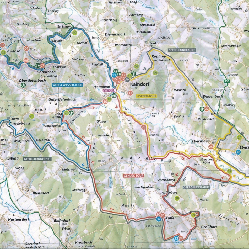 Radwegkarte Ökoregion Kaindorf